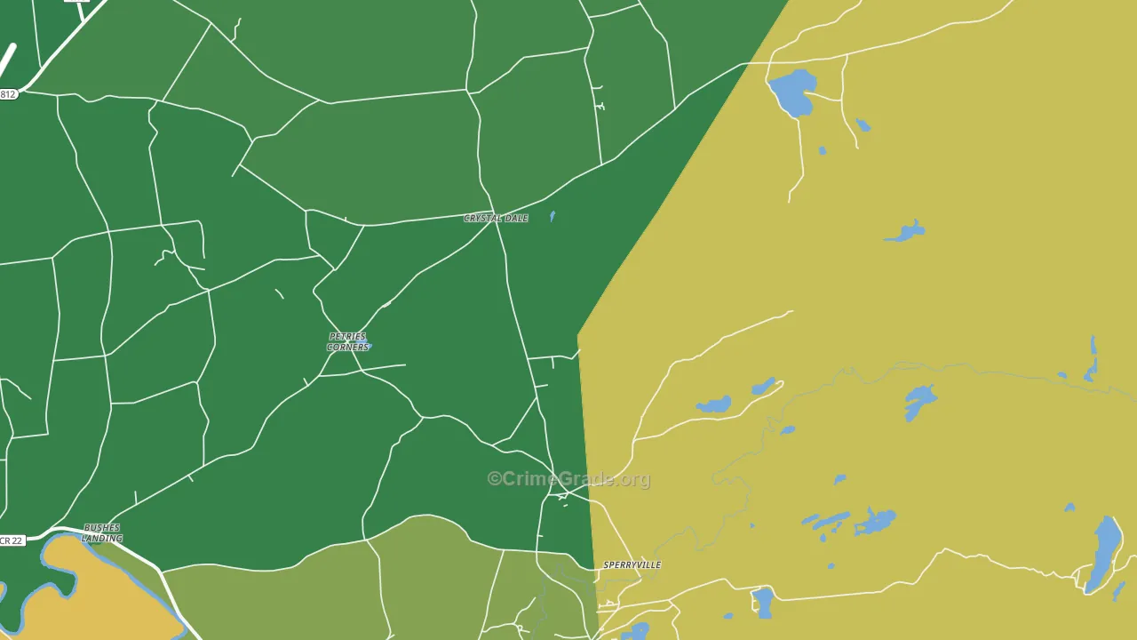 Crystal Dale, NY Map of Arson Rates