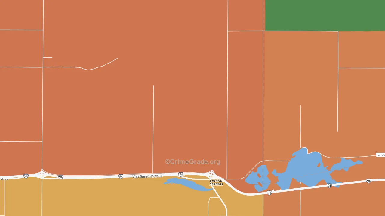 Crystal Springs, ND Map of Arson Rates