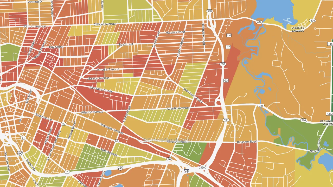 Culver-Winton, Rochester, NY Map of Arson Rates