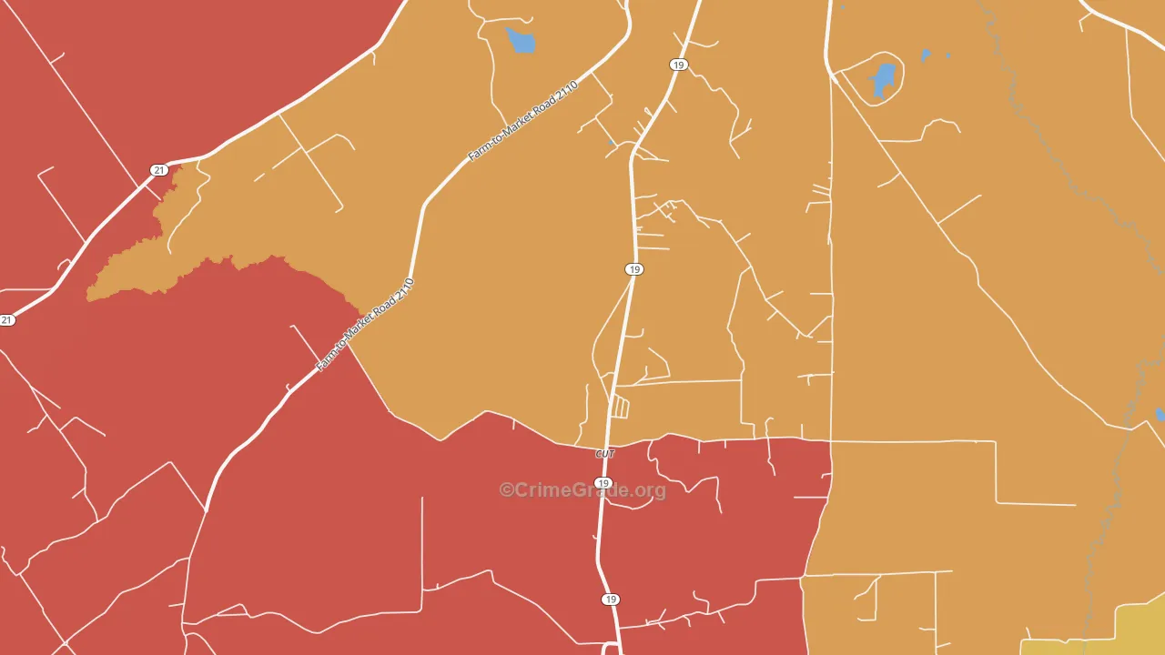Cut, TX Map of Arson Rates