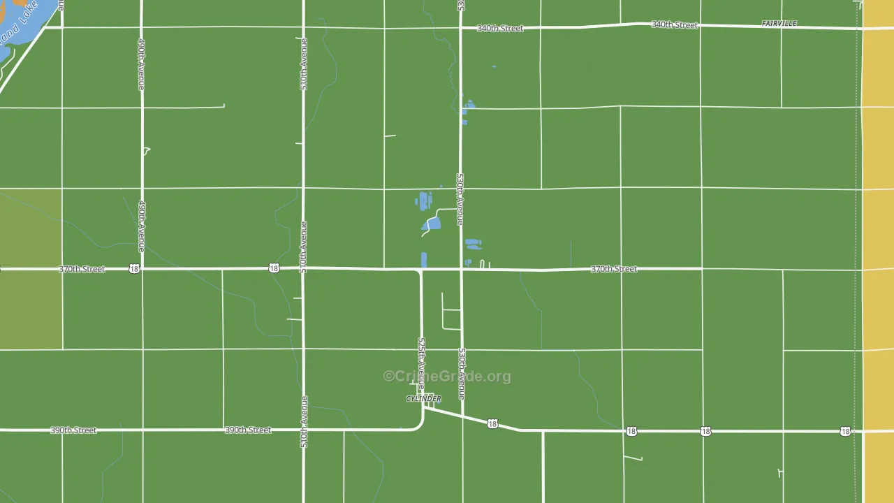Cylinder, IA Map of Arson Rates
