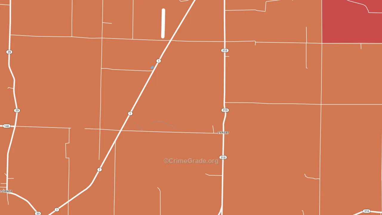 Cypert, AR Map of Arson Rates