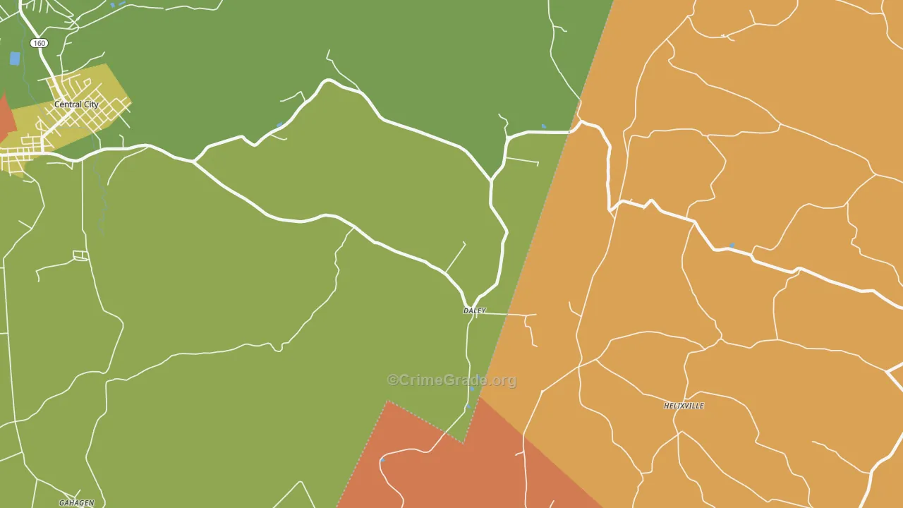 Daley, PA Map of Arson Rates
