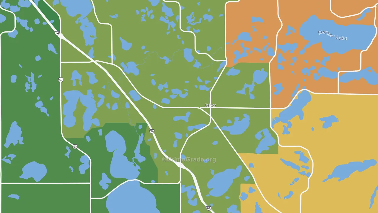 Dalton, MN Map of Arson Rates