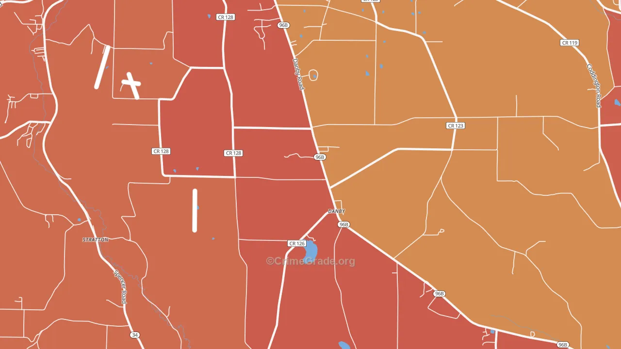 Danby, NY Map of Arson Rates