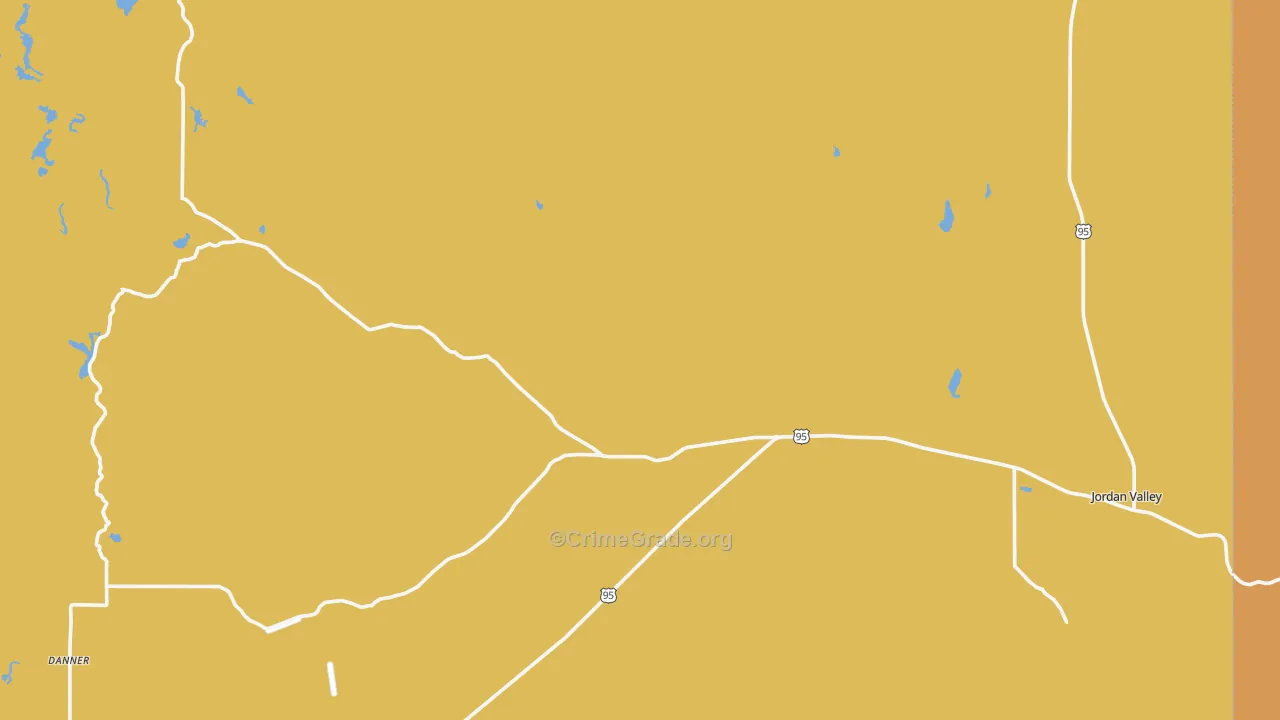 Danner, OR Map of Arson Rates