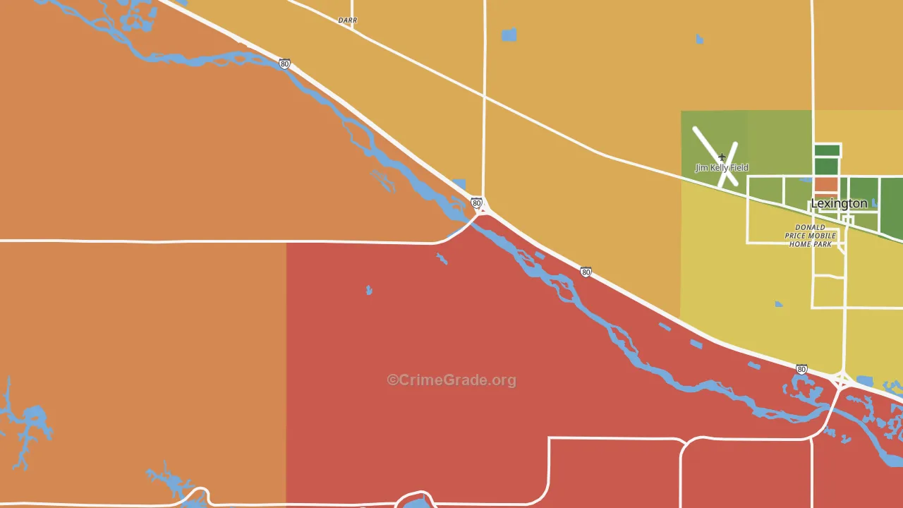 Darr, NE Map of Arson Rates