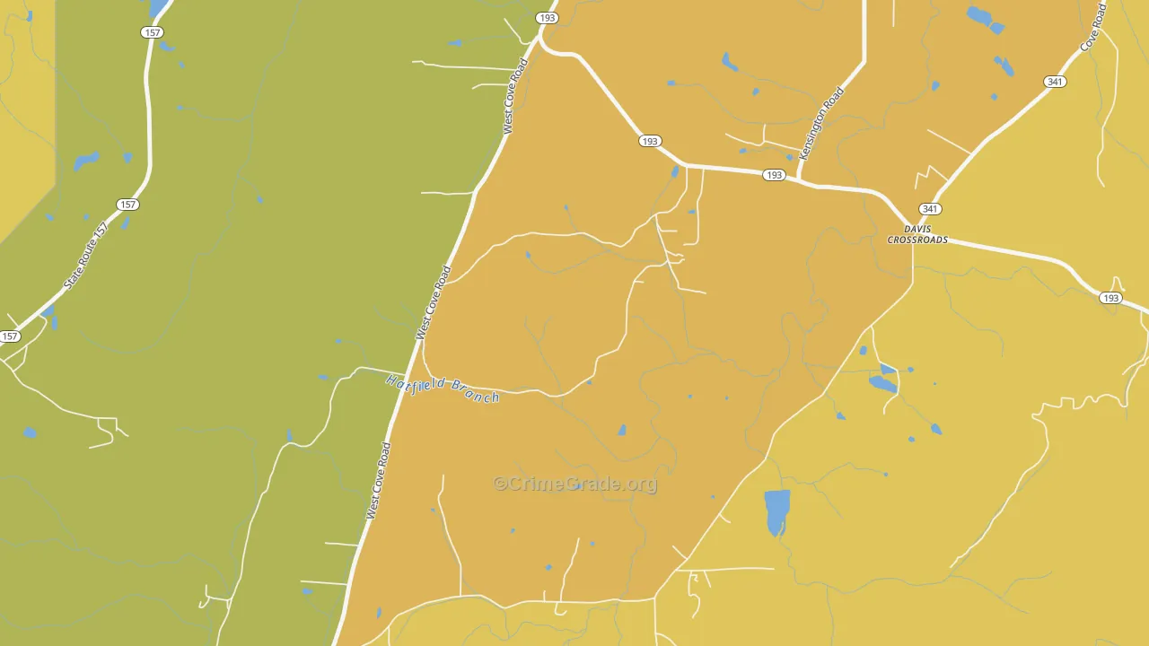 Davis Crossroads, GA Map of Arson Rates