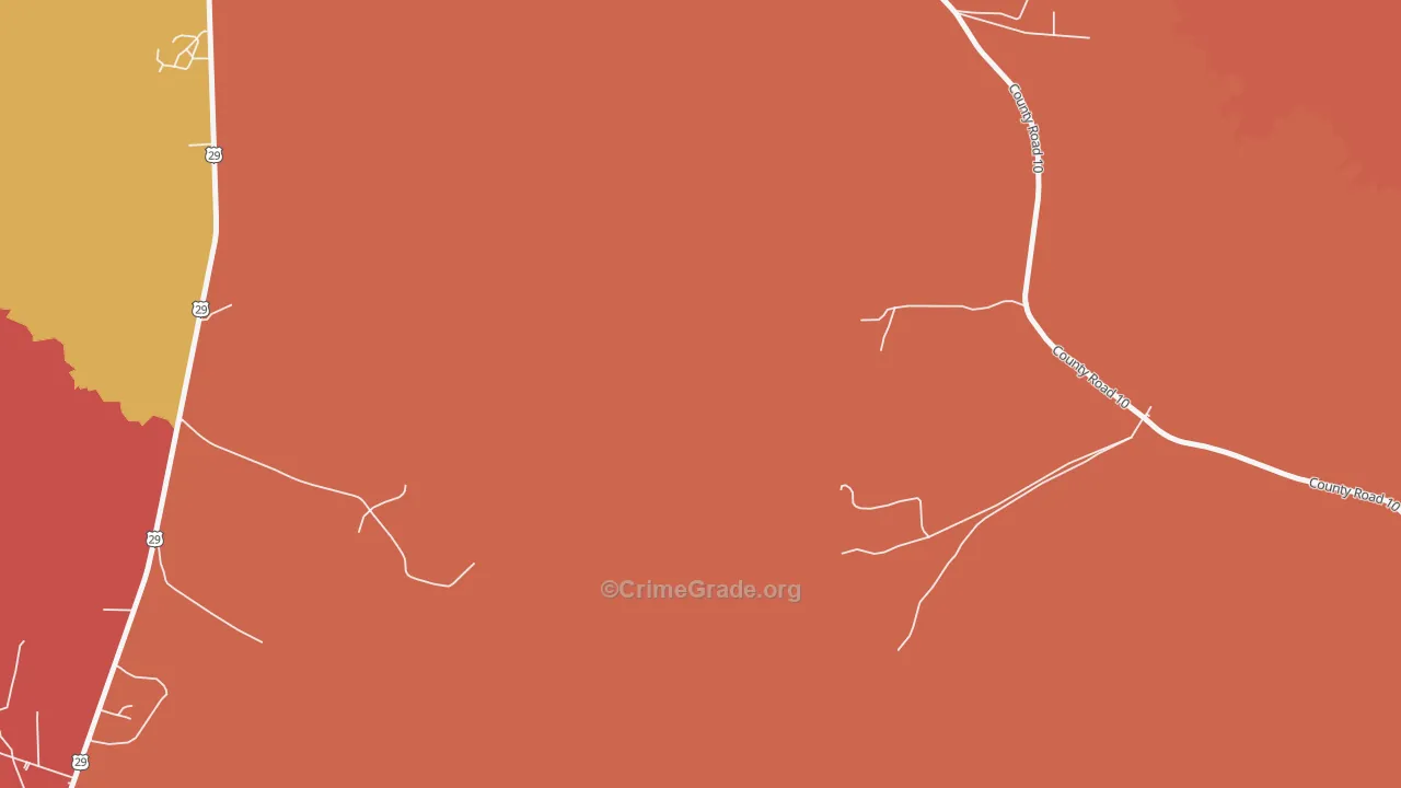 Davisville, AL Map of Arson Rates