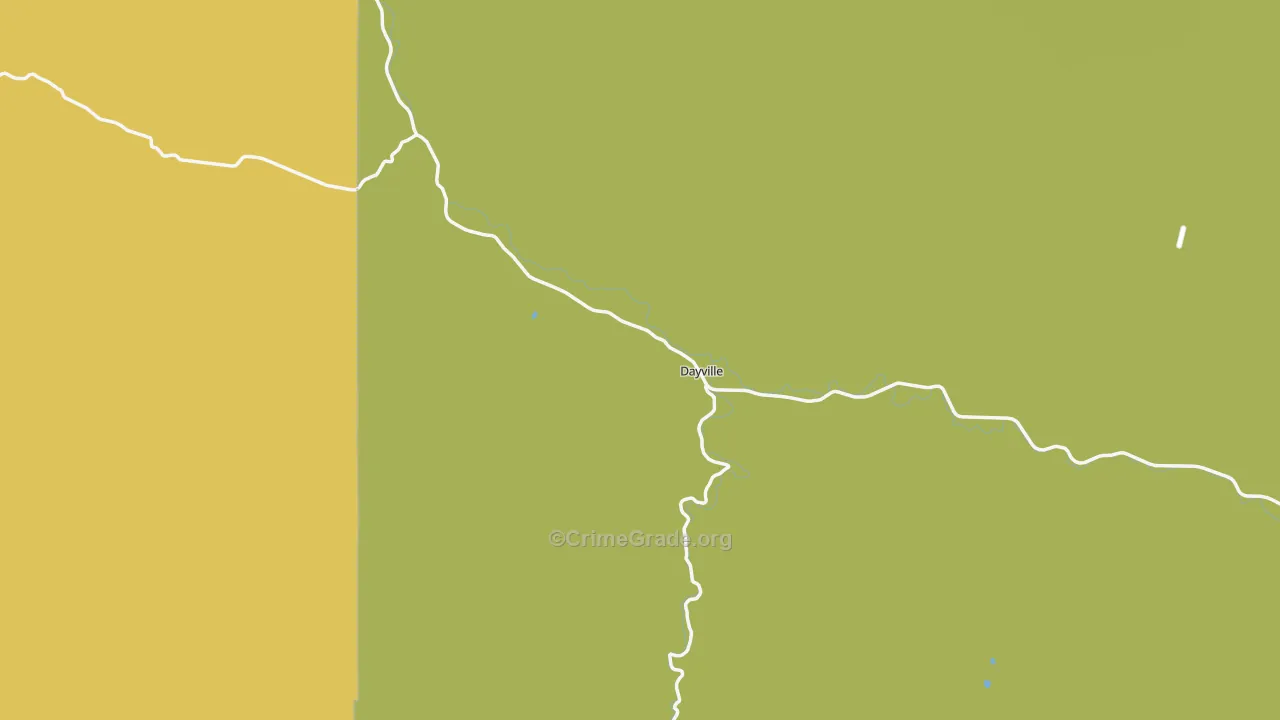 Dayville, OR Map of Arson Rates