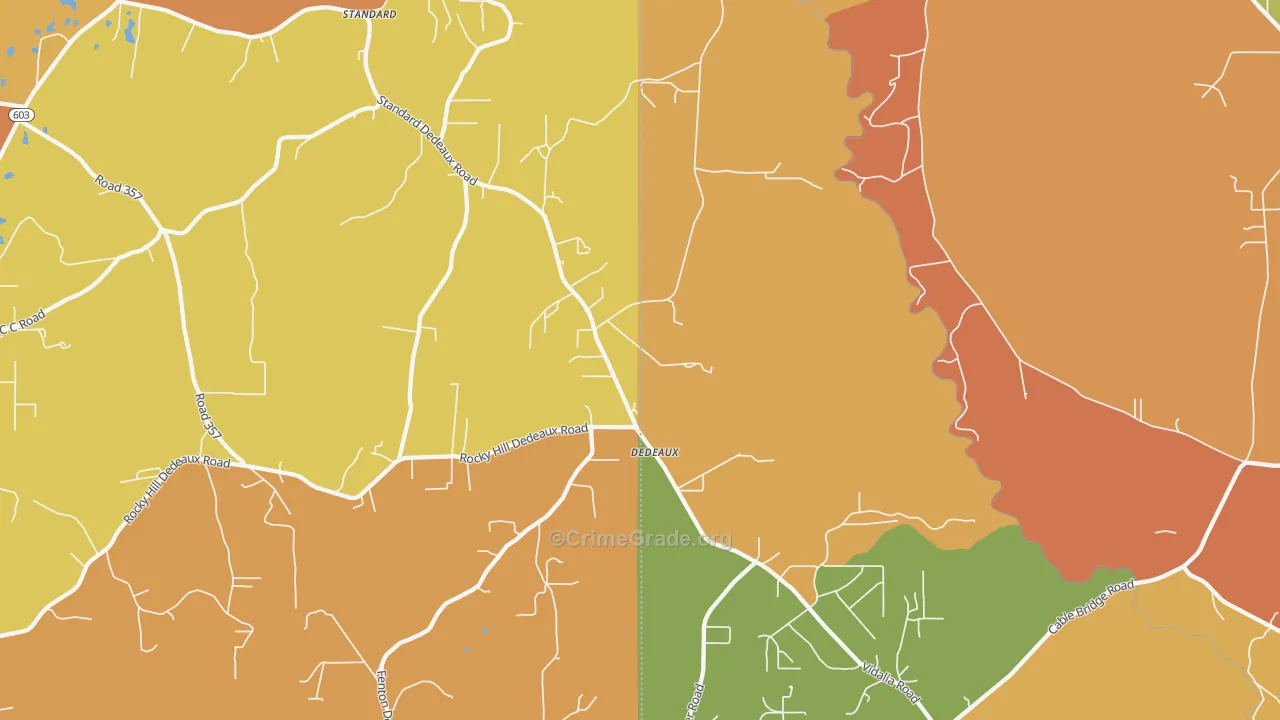 Dedeaux, MS Map of Arson Rates