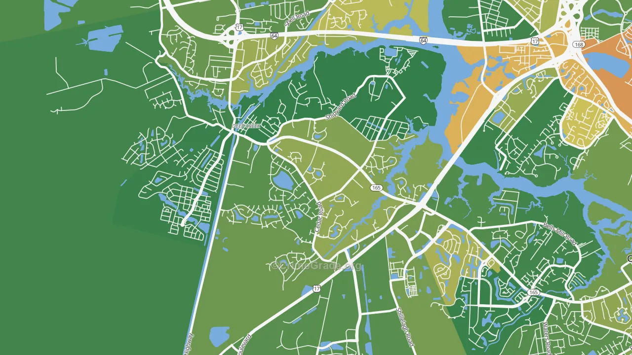 Deep Creek South, Chesapeake, VA Map of Arson Rates