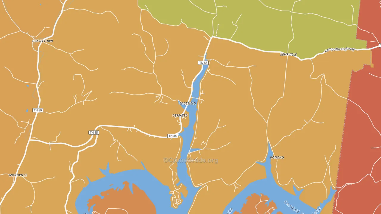 Defeated, TN Map of Arson Rates