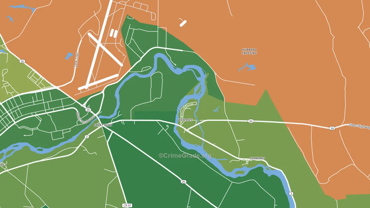 Deferiet, NY Map of Arson Rates