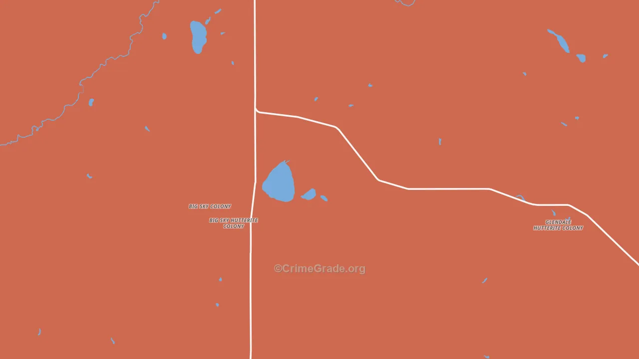 Del Bonita, MT Map of Arson Rates