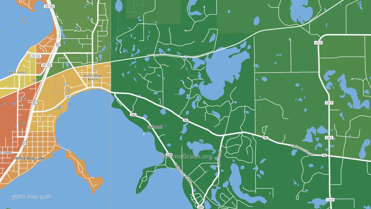 Dellwood, MN Map of Arson Rates