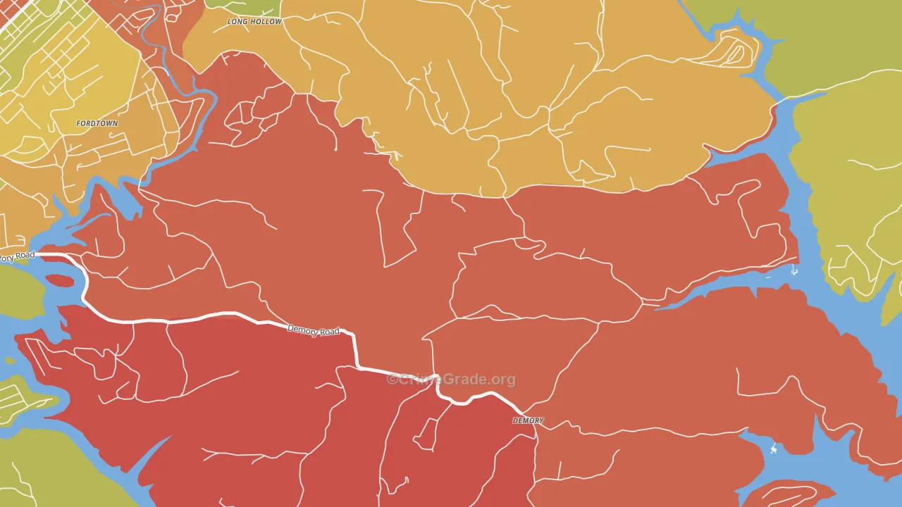DeMory, TN Map of Arson Rates
