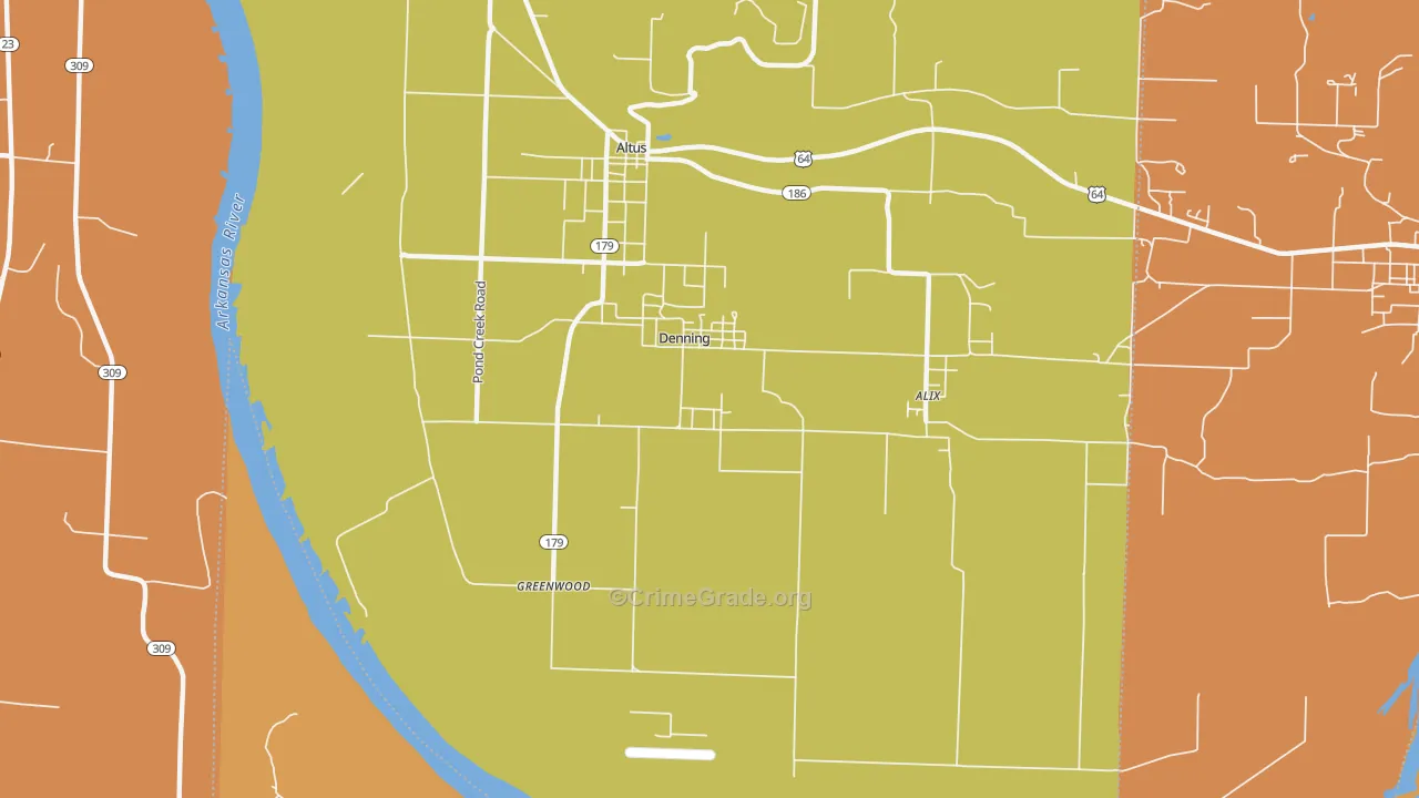 Denning, AR Map of Arson Rates