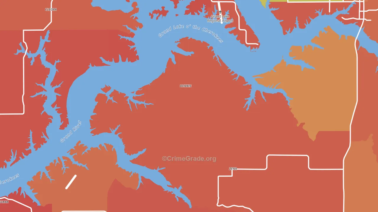 Dennis, OK Map of Arson Rates