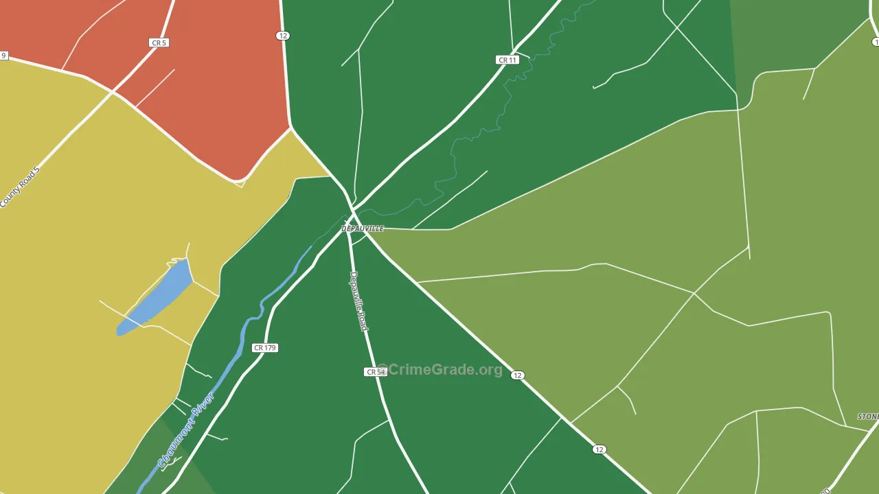 Depauville, NY Map of Arson Rates