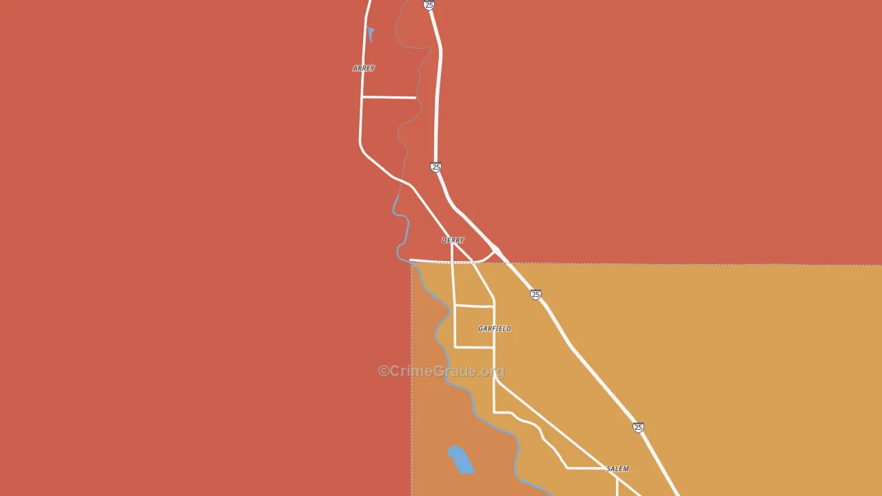 Derry, NM Map of Arson Rates