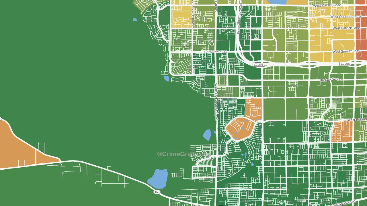 Desert Hills, Las Vegas, NV Map of Arson Rates