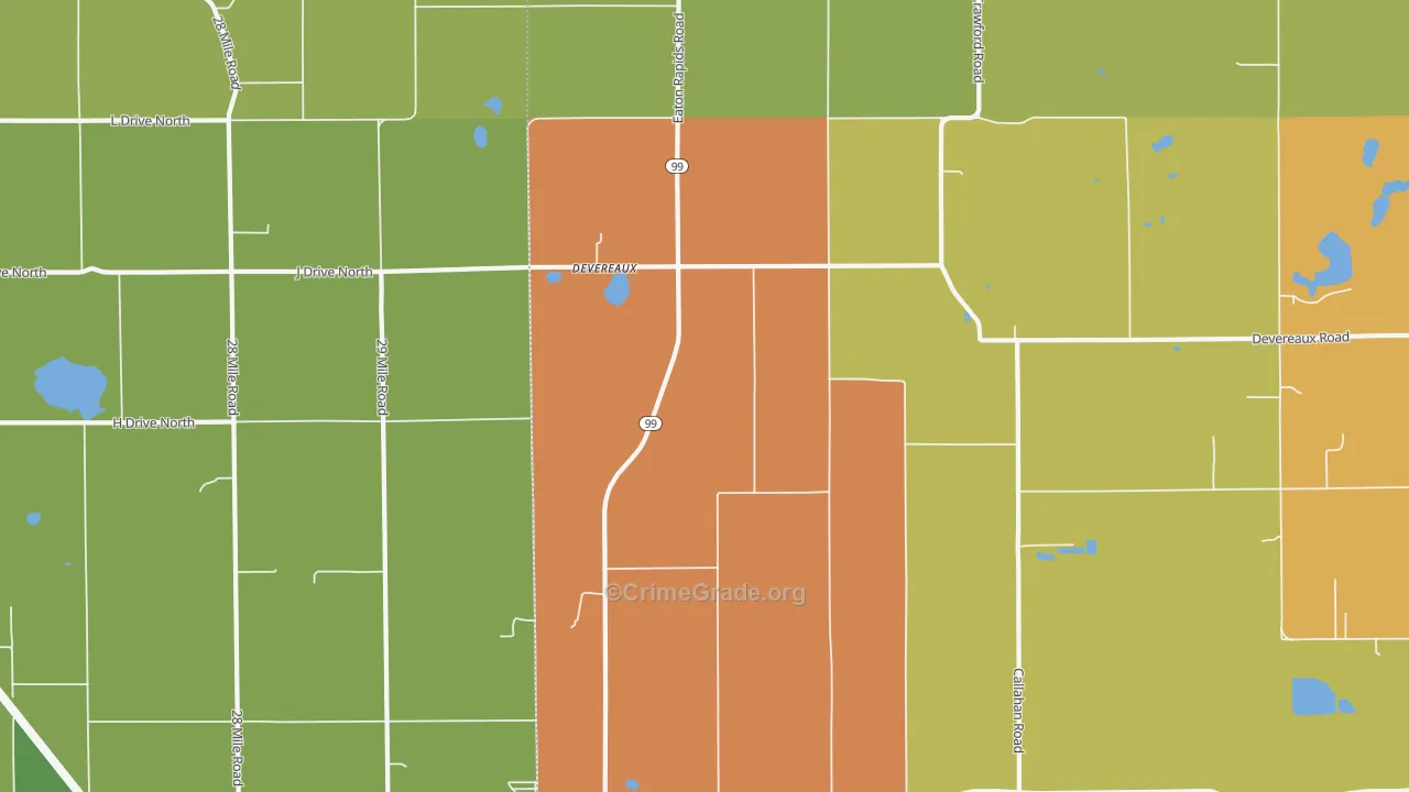 Devereaux, MI Map of Arson Rates