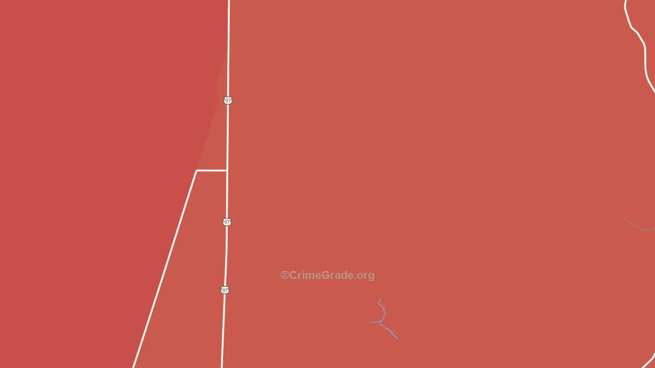 Diamond Lake Junction, OR Map of Arson Rates