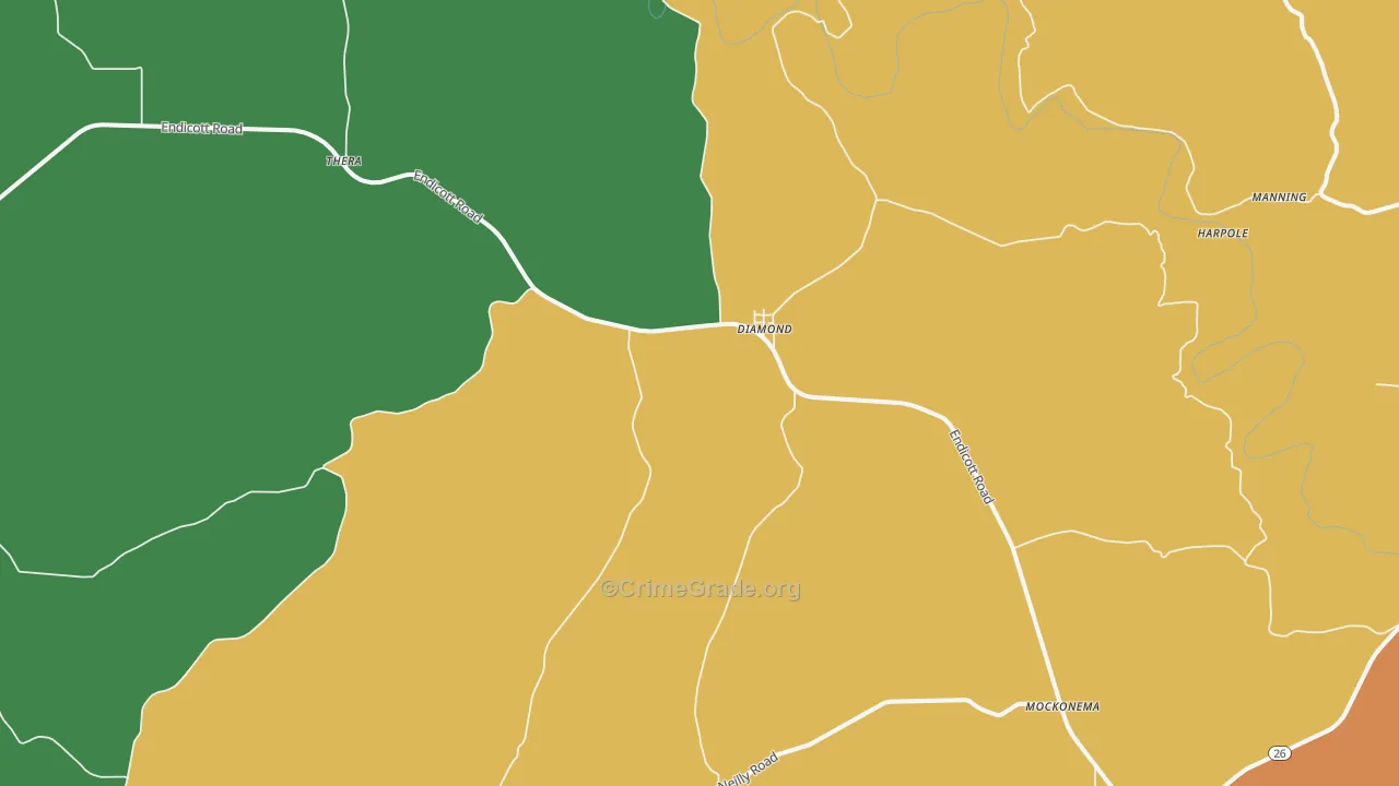 Diamond, WA Map of Arson Rates