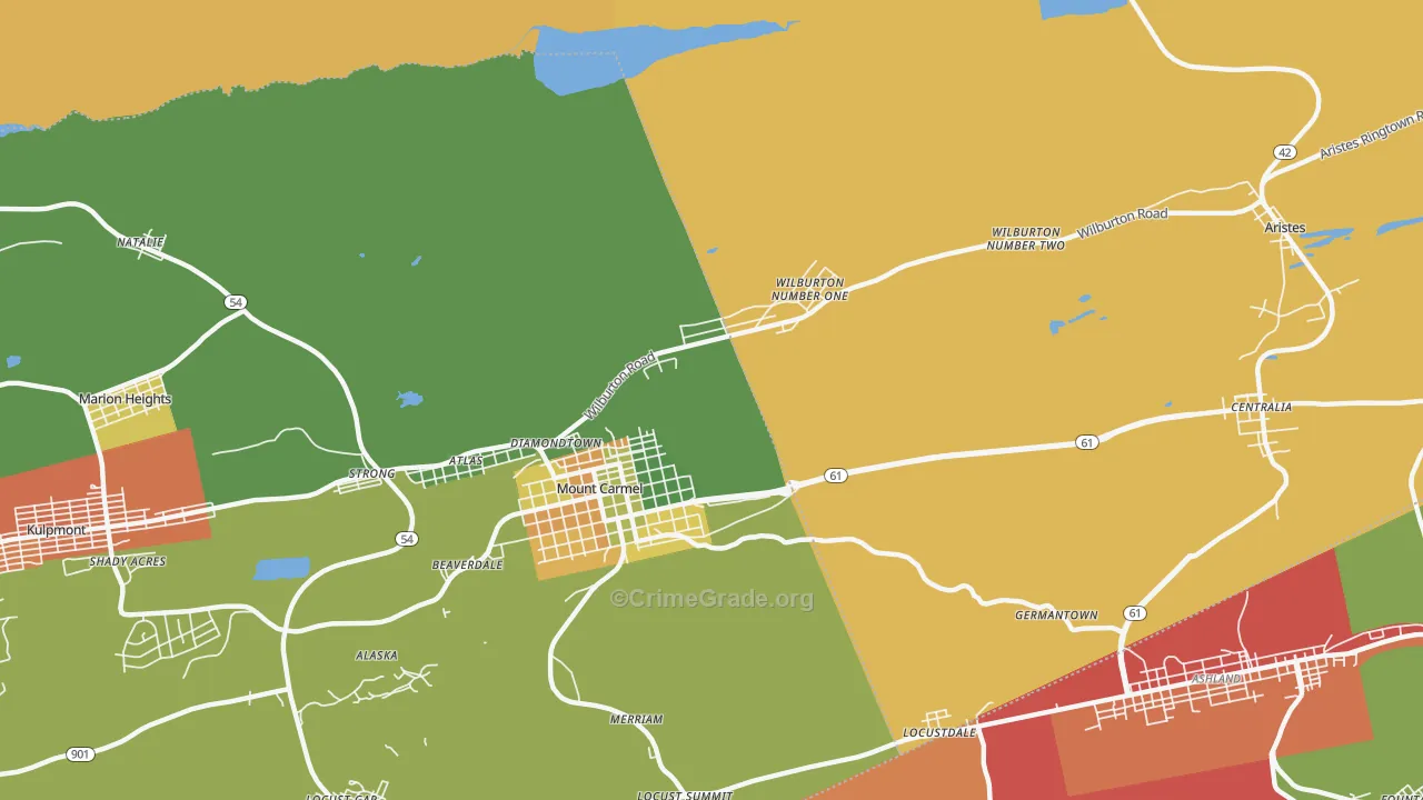 Diamondtown, PA Map of Arson Rates