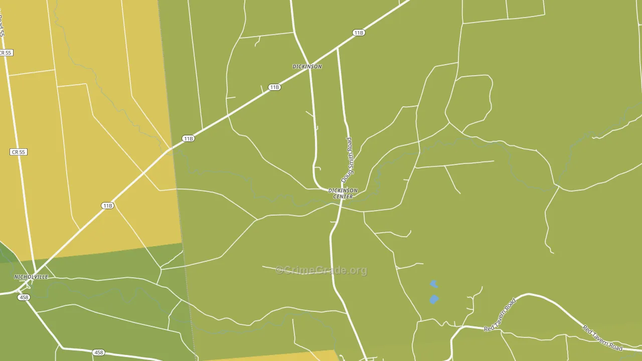 Dickinson Center, NY Map of Arson Rates