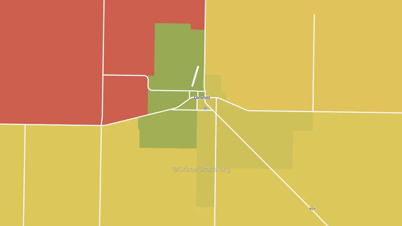 Dimmitt, TX Map of Arson Rates