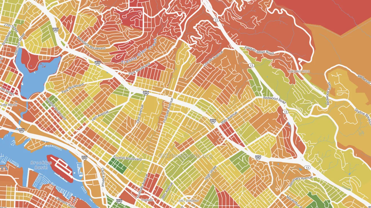 Dimond, Oakland, CA Map of Arson Rates