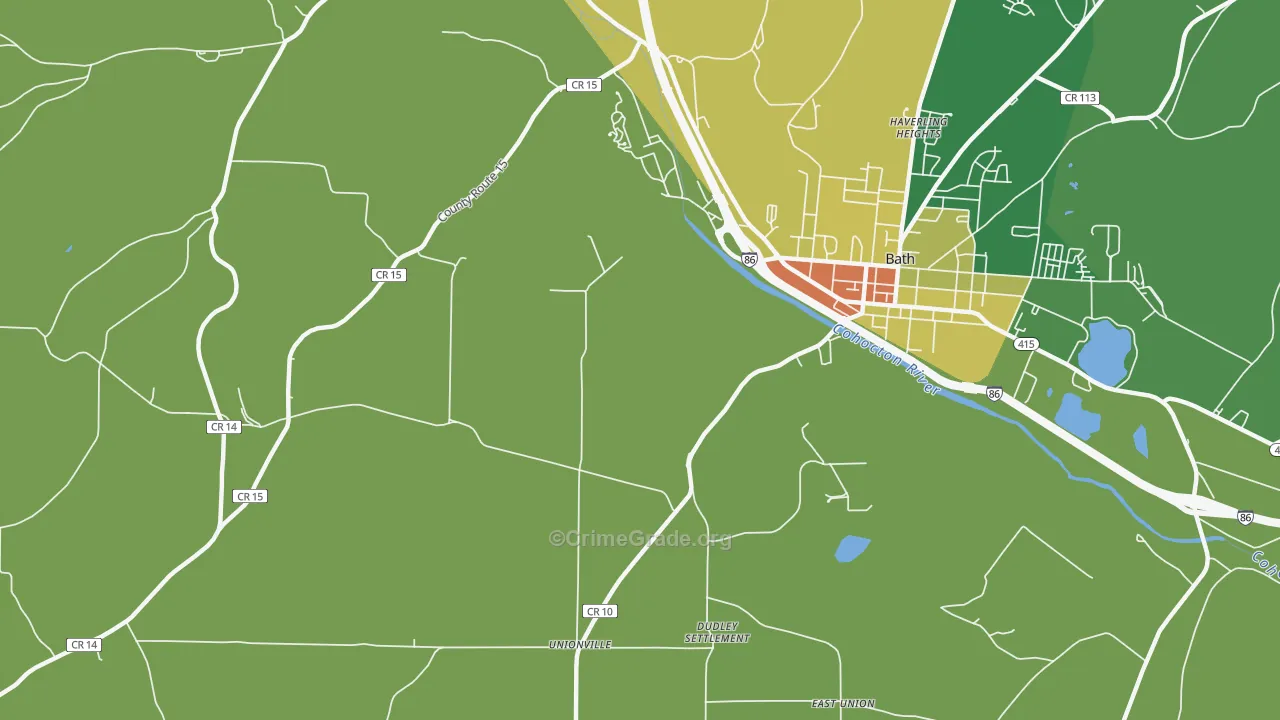 Dineharts, NY Map of Arson Rates