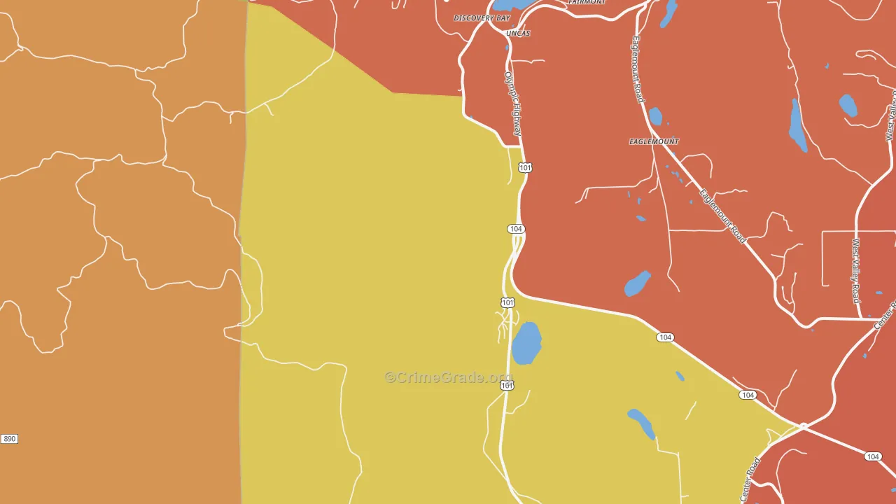 Discovery Bay, WA Map of Arson Rates