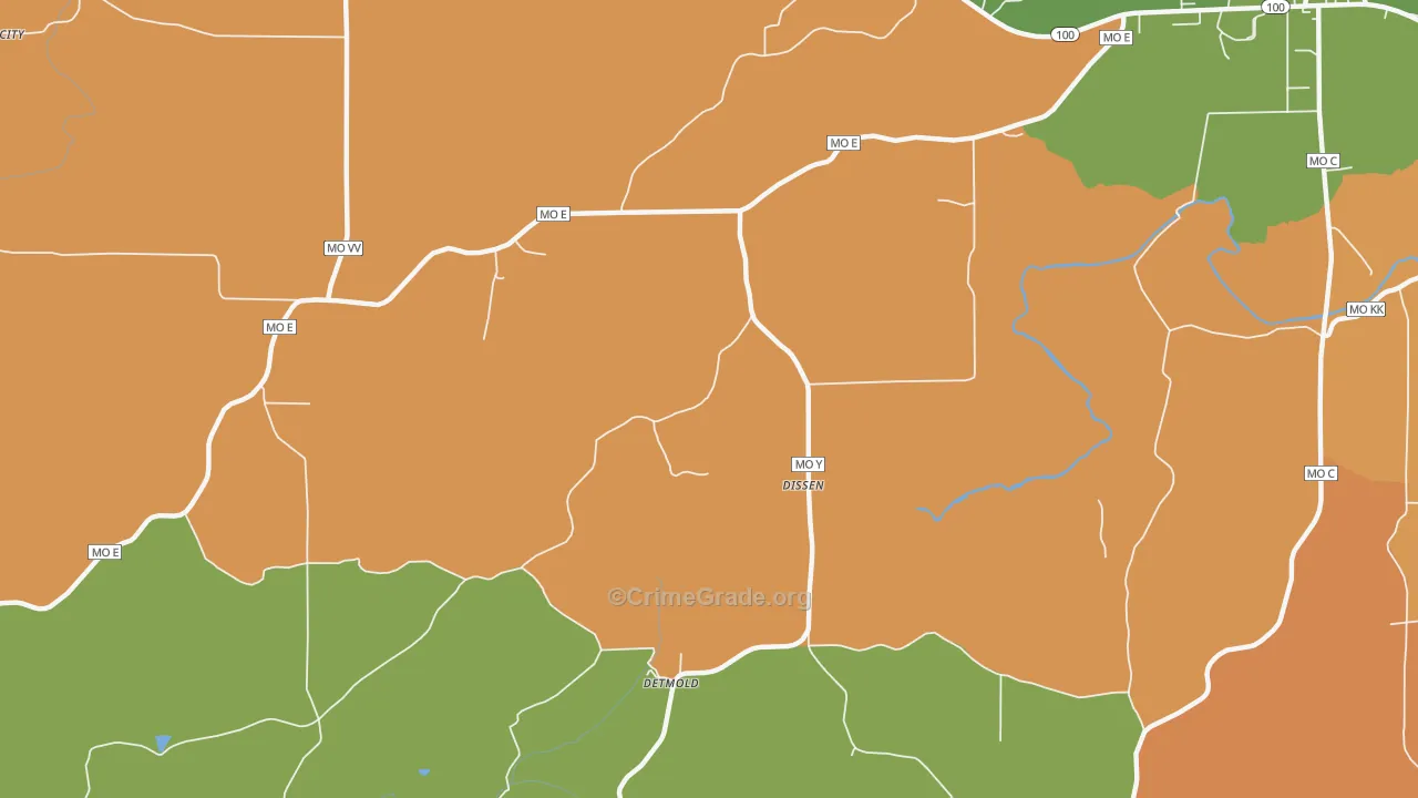 Dissen, MO Map of Arson Rates