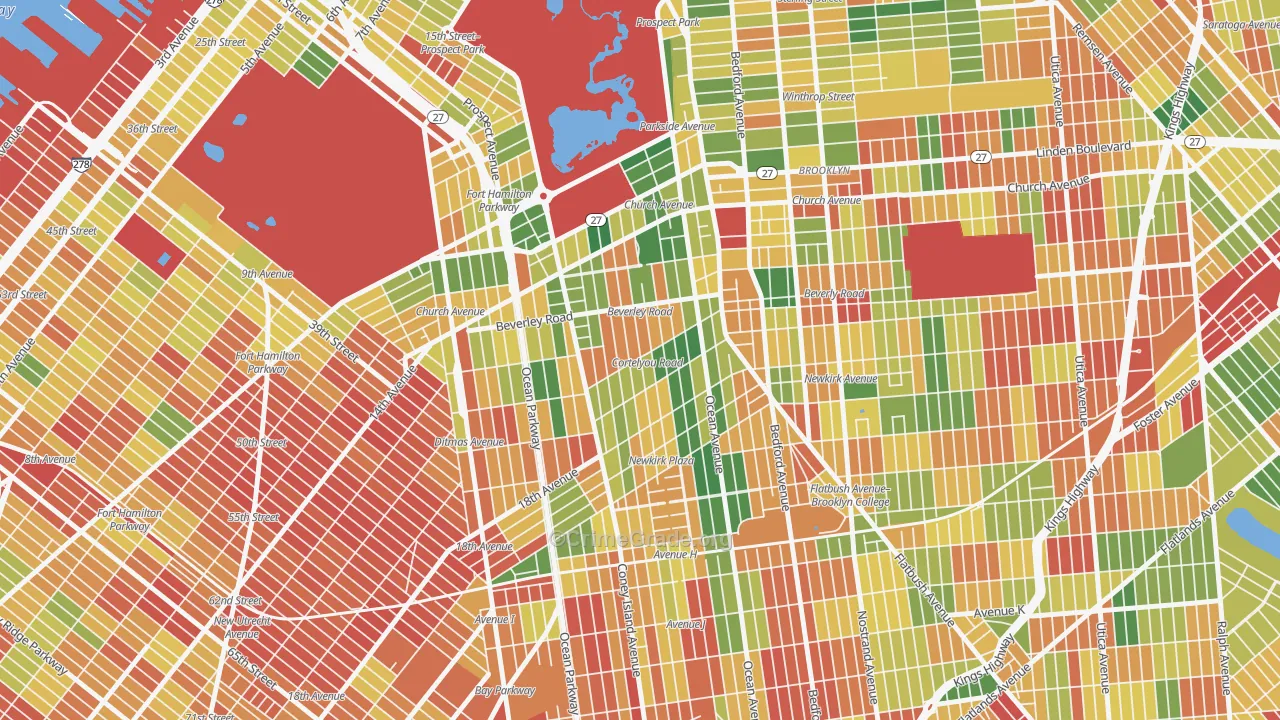 Ditmas Park, Brooklyn, NY Map of Arson Rates