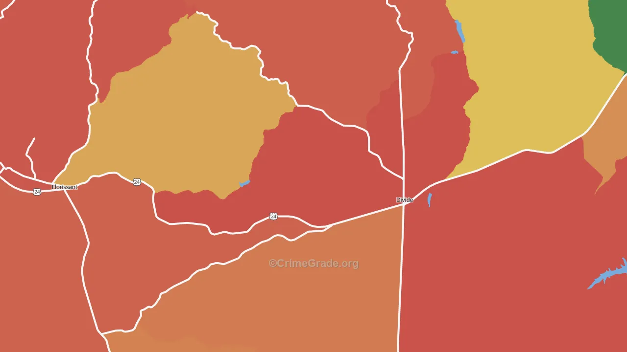 Divide, CO Map of Arson Rates