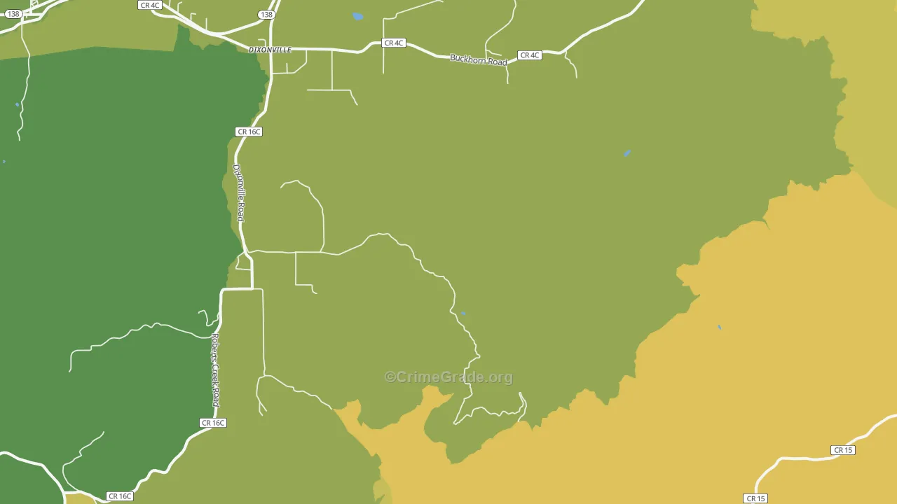 Dixonville, OR Map of Arson Rates