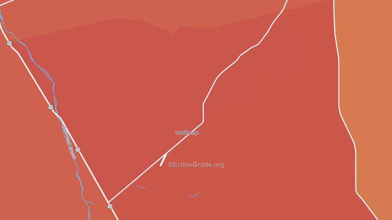 Dolan Springs, AZ Map of Arson Rates