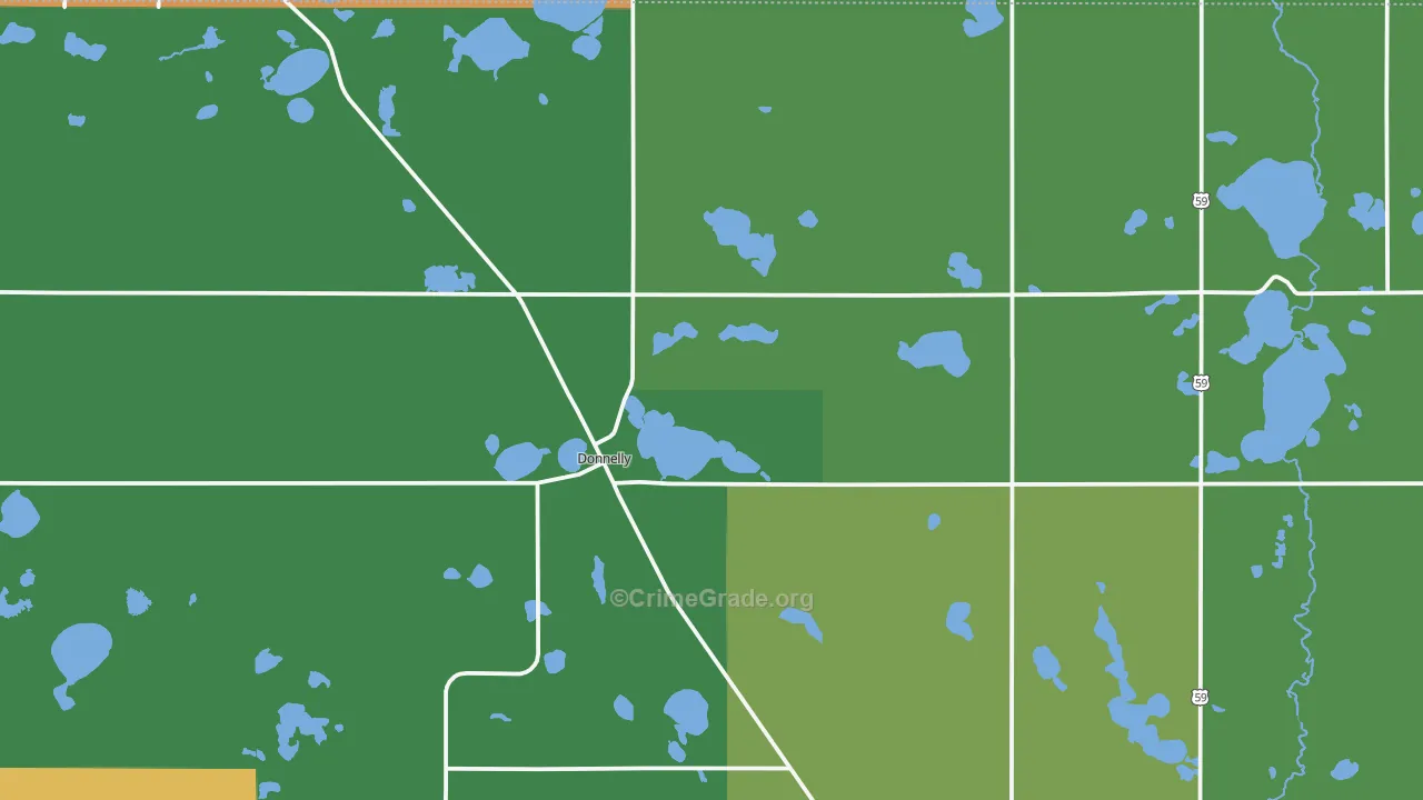 Donnelly, MN Map of Arson Rates