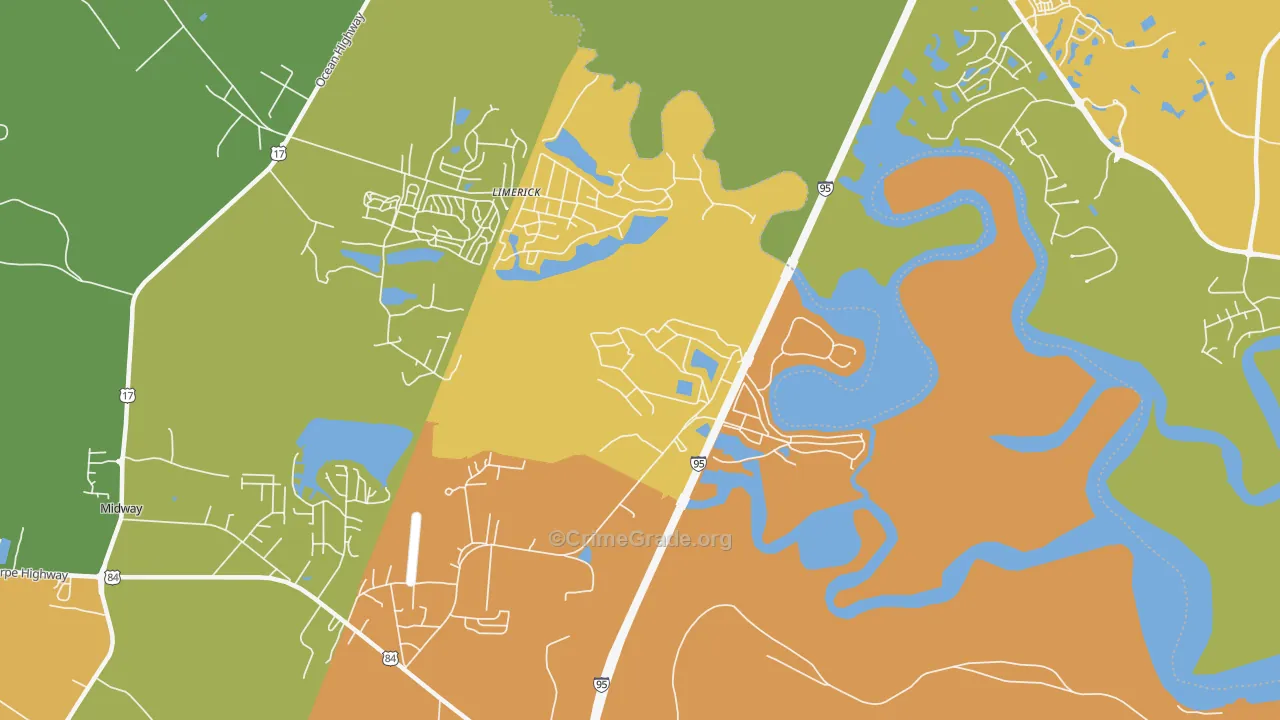 Dorchester, GA Map of Arson Rates