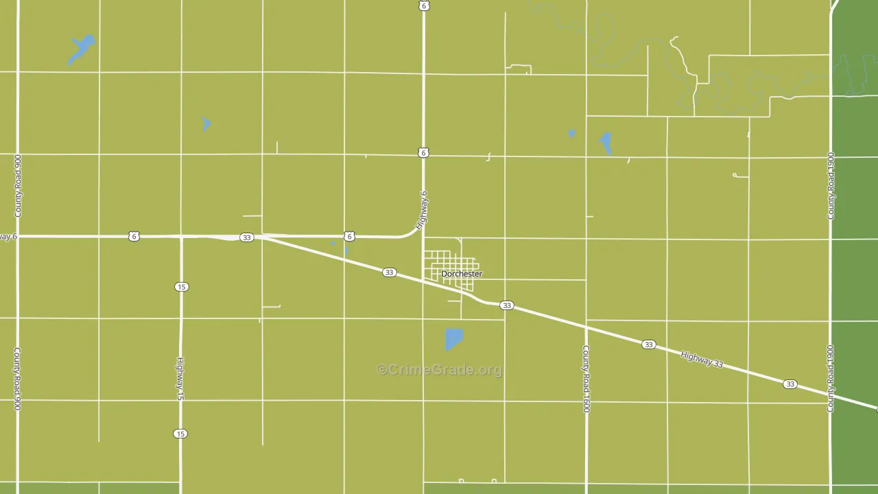 Dorchester, NE Map of Arson Rates