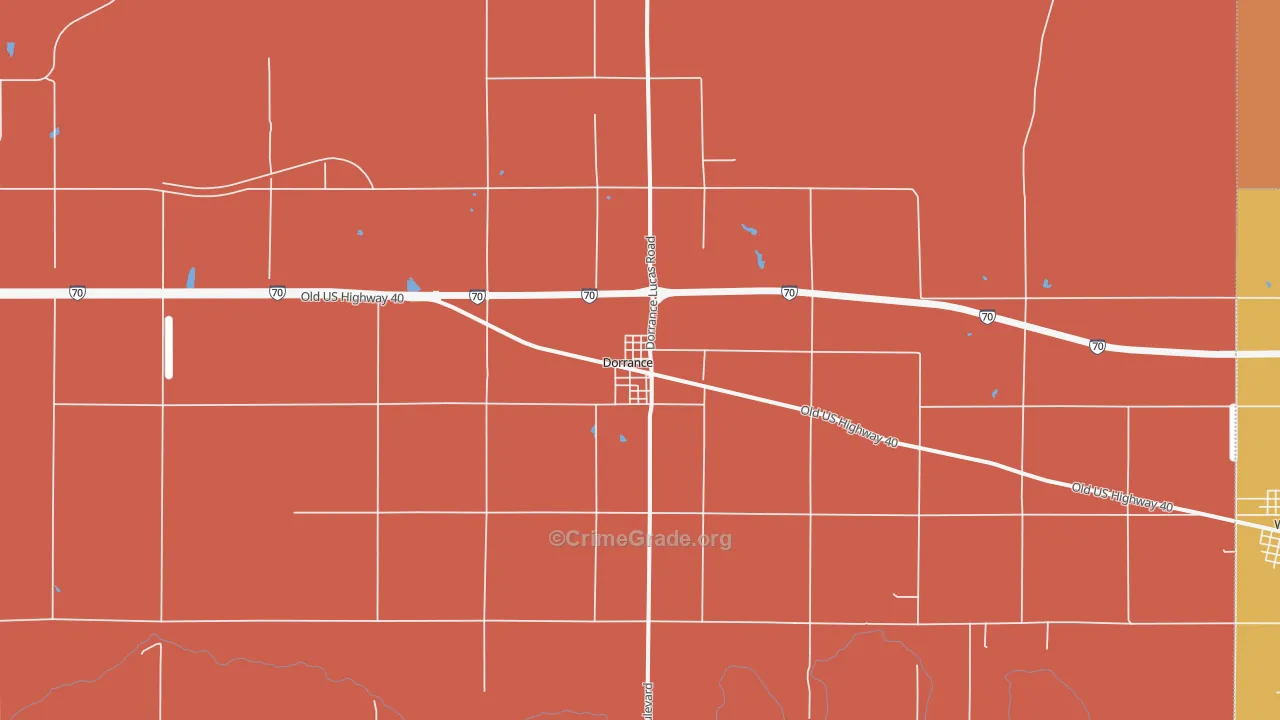 Dorrance, KS Map of Arson Rates