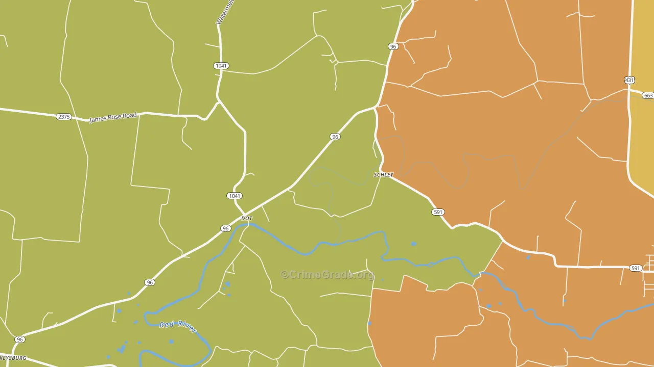 Dot, KY Map of Arson Rates