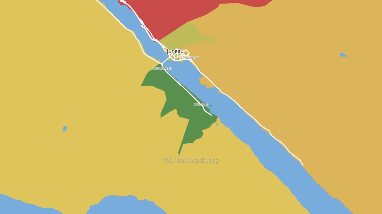 Douglas, AK Map of Arson Rates