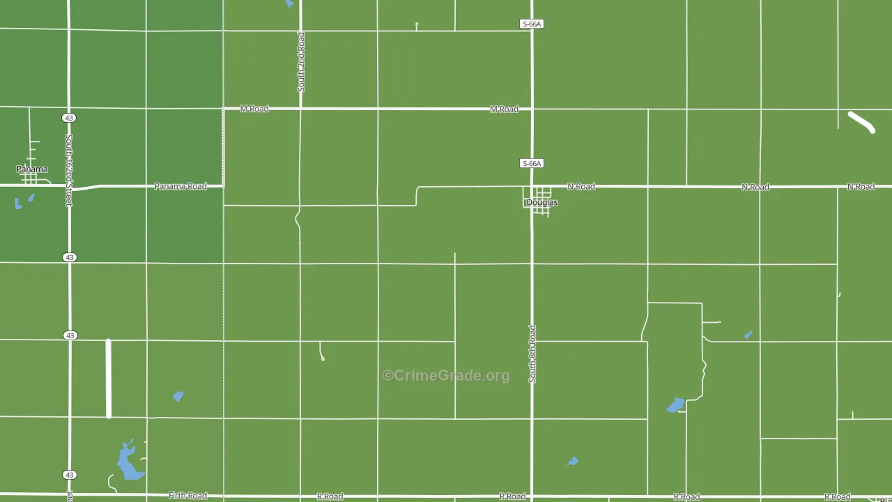 Douglas, NE Map of Arson Rates