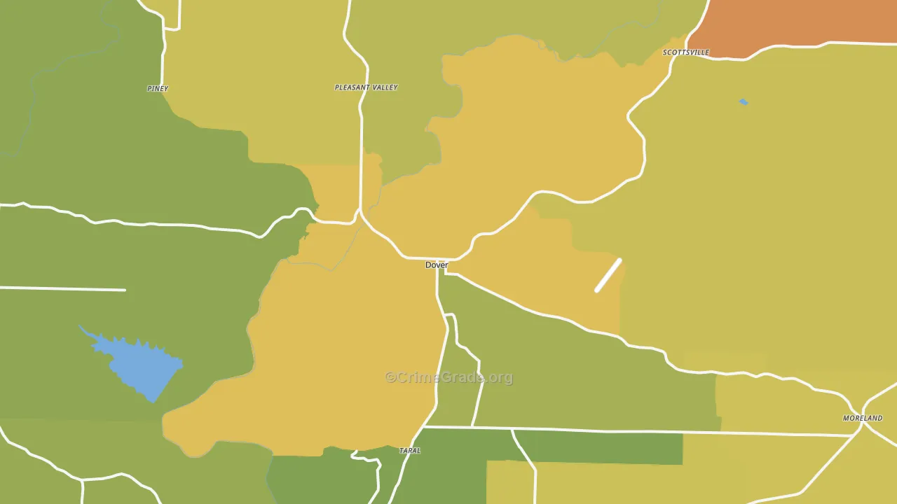 Dover, AR Map of Arson Rates