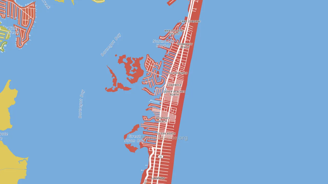 Dover Beaches North, NJ Map of Arson Rates