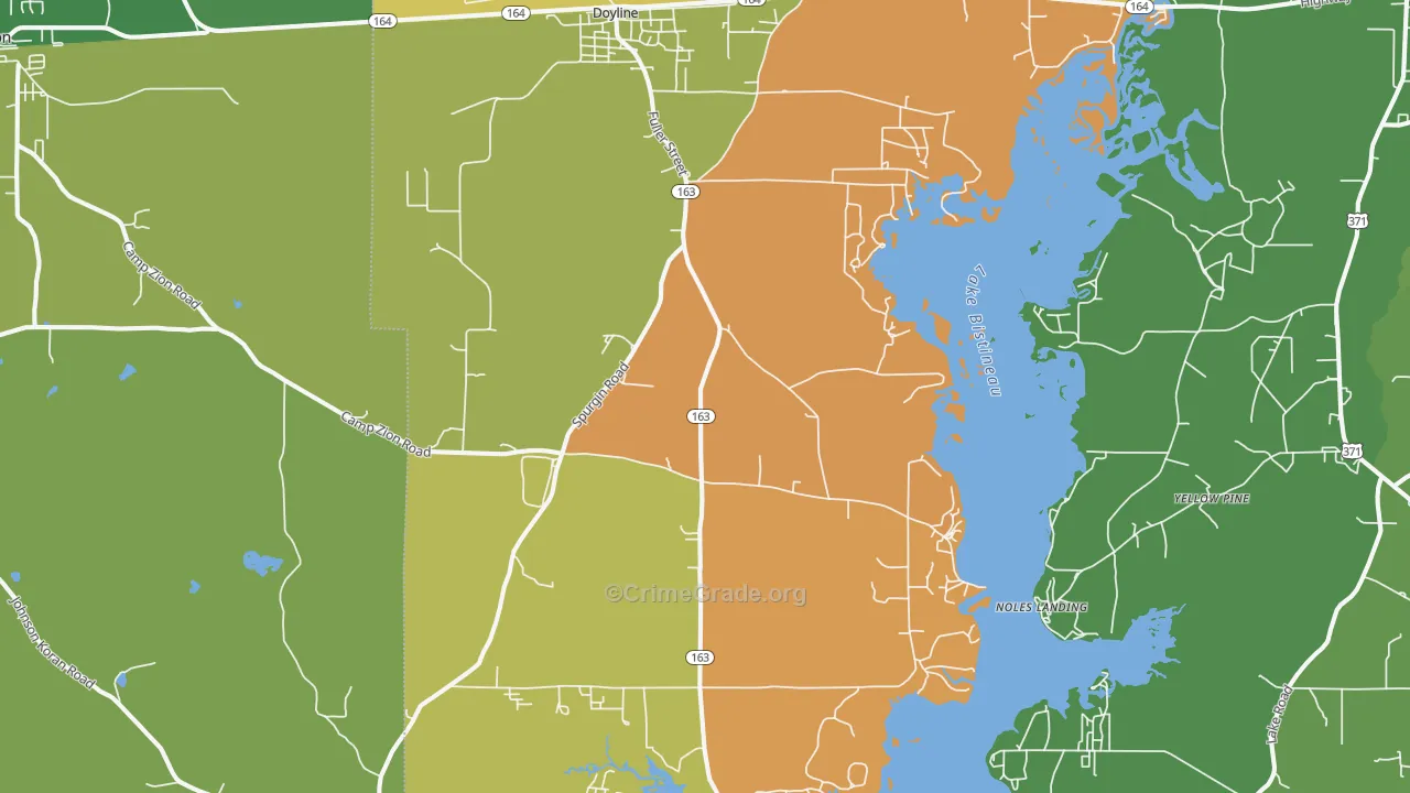 Doyline, LA Map of Arson Rates